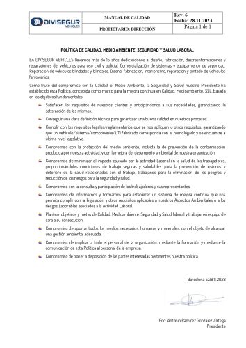 Política de Calidad